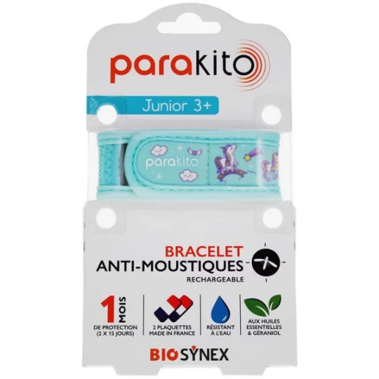 Para'Kito Bracelet Anti-Moustiques Rechargeable Junior + 2 Recharges