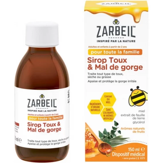 Zarbeil Sirop Toux et Mal de Gorge 150 ml