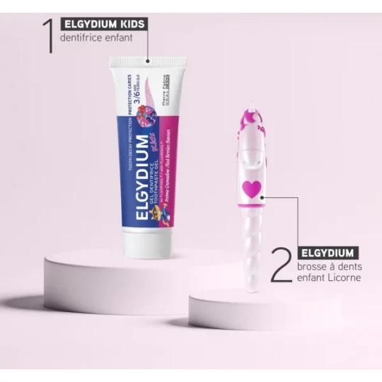 Elgydium Kids Unicorn Brosse à Dents 2-6 Ans Souple - image 4
