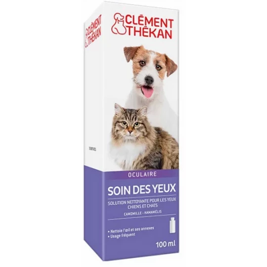 Clément Thékan Lotion Nettoyante Yeux Chiens et Chats 125 ml