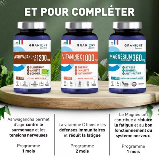 Granions Ashwagandha Bio 1200 mg Comprimés x 60 - image 3