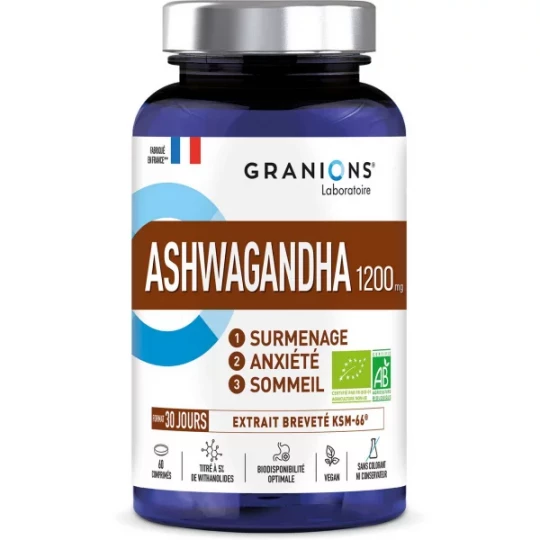 Granions Ashwagandha Bio 1200 mg Comprimés x 60
