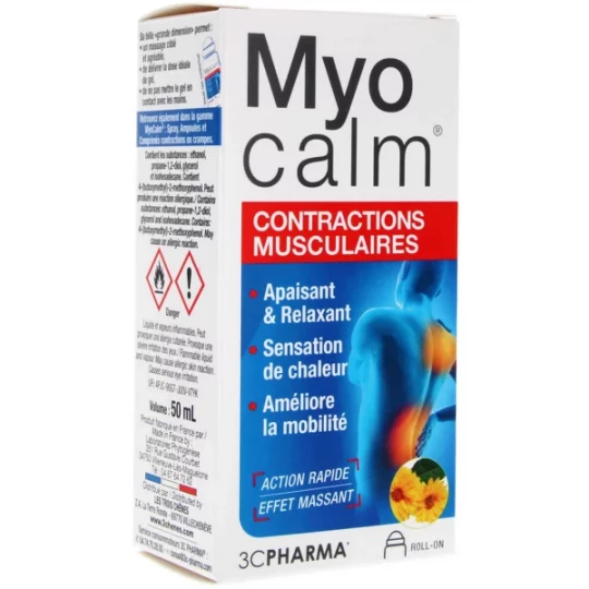 3C Pharma MyCare Roll On Massage Chaleur Durable 50 ml