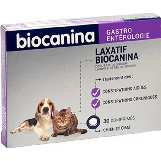 Biocanina Laxatif Chien et Chat Comprimés x 30