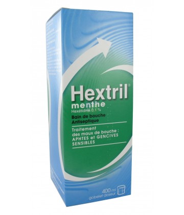 Hextril Menthe Bain de Bouche Antiseptique 400 ml
