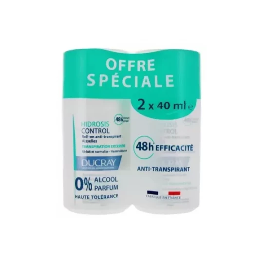 Ducray Hidrosis Control Deo Anti-Transpirant 2 x 40 ml