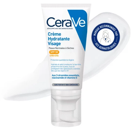 CeraVe Crème Hydratante Visage SPF50 52 ml