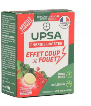 UPSA Énergie Booster 5 en 1 Goût Citron Maté Comprimés Effervescents x 20