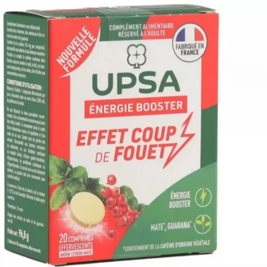 UPSA Énergie Booster 5 en 1 Goût Citron Maté Comprimés Effervescents x 20
