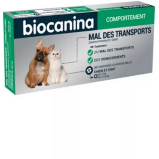 Biocanina Comportement Mal des Transports Comprimés x 20