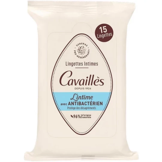 Rogé Cavaillès Lingettes Intimes Avec Anti-Bactérien x 15