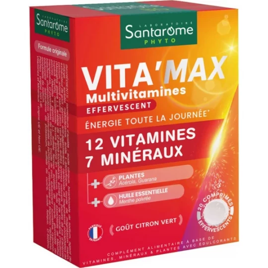 Santarome Vita'Max Comprimés Effervescents x 20
