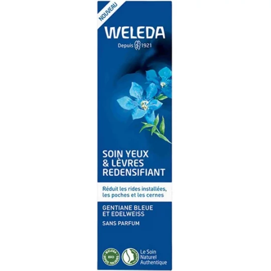 Weleda Soin Yeux et Lèvres Redensifiant Gentiane et Edelweiss 10 ml