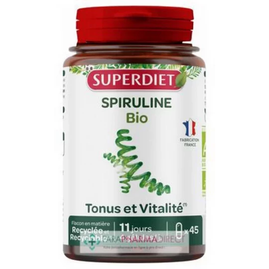 Superdiet Spiruline Bio Gélules x 45