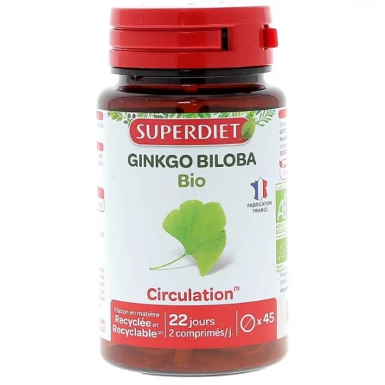 Superdiet Ginkgo Biloba Bio Comprimés x 45