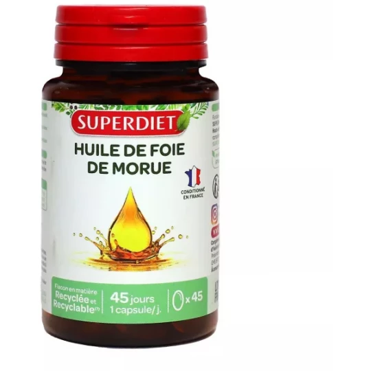 SuperDiet Huile de Foie de morue x 45