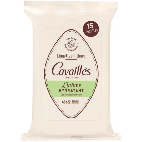 Rogé Cavaillès Lingettes Intimes Hydratantes x 15
