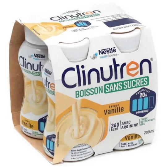 Clinutren Boisson Sans Sucres 4 x 200 ml - image 2