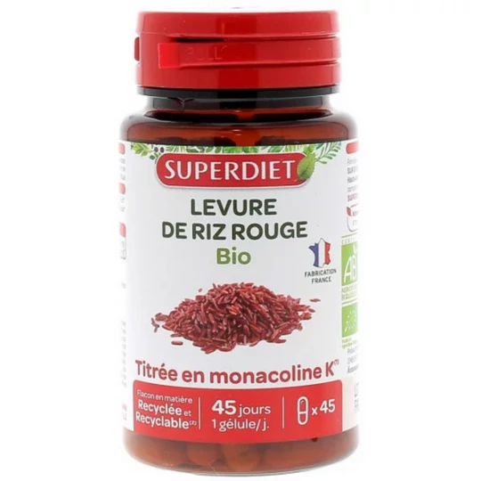 Superdiet Levure de Riz Rouge Bio Comprimés