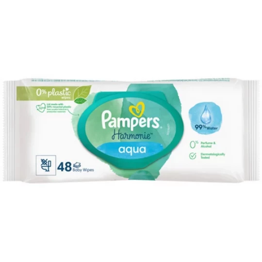 Pampers Harmonie Aqua Lingettes x 48