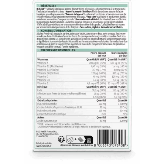 Richelet Hydratation de La Peau Capsules x 60 - image 2