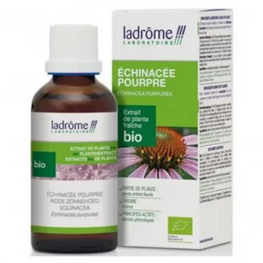 Ladrôme Extrait de Plante Fraîche Bio Echinacée Pourpre Flacon 50 ml