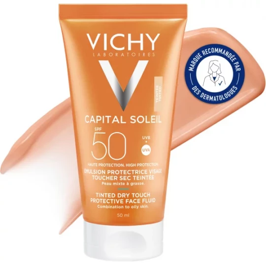 Vichy Capital Soleil BB Émulsion Visage Hâle Naturel SPF50 50 ml