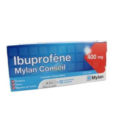 Ibuprofène Mylan Viatris 400 mg Lysinate d'ibuprofène x 12