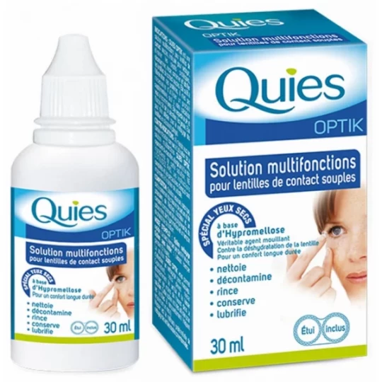 Quies Optik Solution Multifonctions pour Lentilles Souples 30 ml