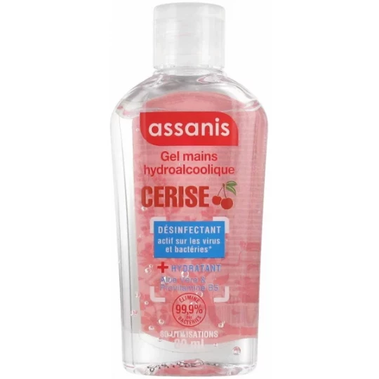 Assanis Gel Hydroalcoolique Cerise 80 ml