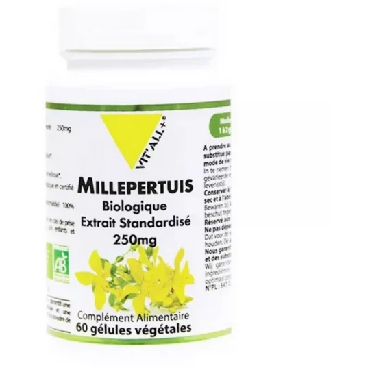 VIT'ALL+ Millepertuis Bio 250 mg Gélules Végétales x 60