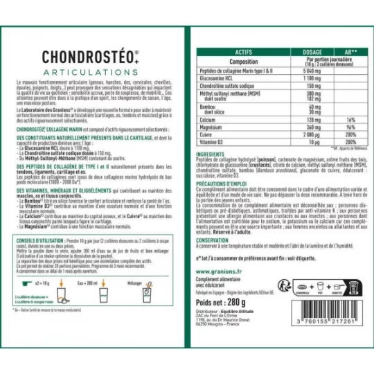 EA Chondrosteo + Collagène Fruits des Bois Poudre 280 g - image 3