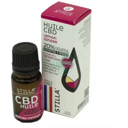 Stilla Huile CBD Citron Gingembre 20 % Flacon 10 ml