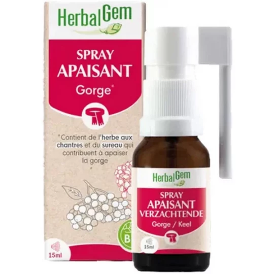 Herbalgem Spray Apaisant Gorge Bio 15 ml