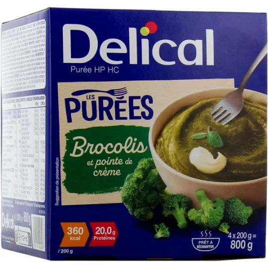 Delical Purées Petits Pois 200 g x 4