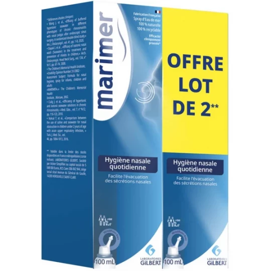 Marimer Spray Hygiène Nasale 100 ml x 2