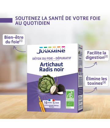 Juvamine Dépuratif Détoxifiant Radis Noir Artichaut Ampoules x 10