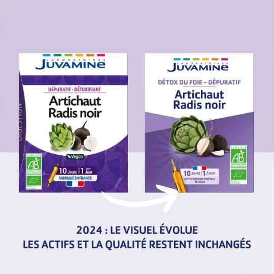Juvamine Dépuratif Détoxifiant Radis Noir Artichaut Ampoules x 10 - image 4