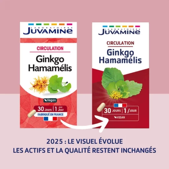 Juvamine Ginkgo Hamamélis Gélules Végétales x 30 - image 4