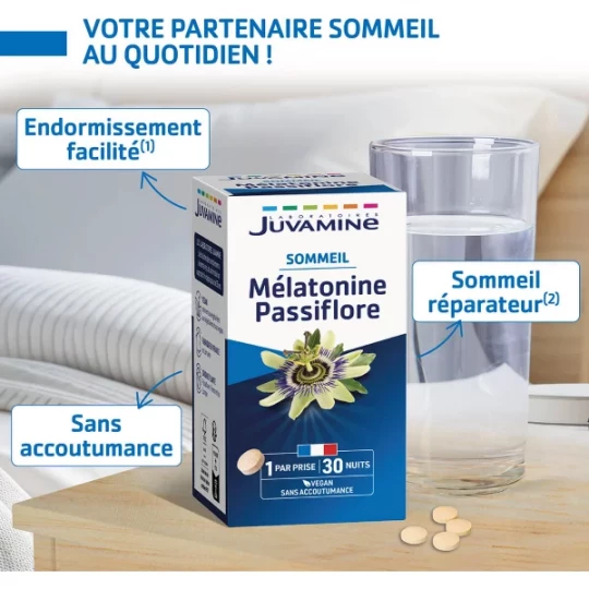 Juvamine Détente Mélatonine Passiflore Comprimés x 30 - image 3