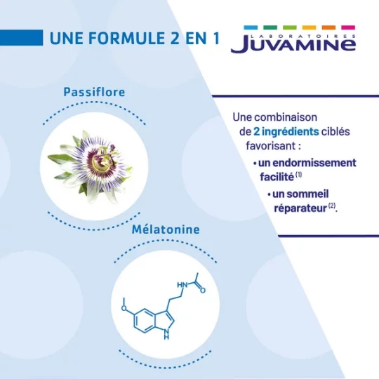 Juvamine Détente Mélatonine Passiflore Comprimés x 30 - image 4