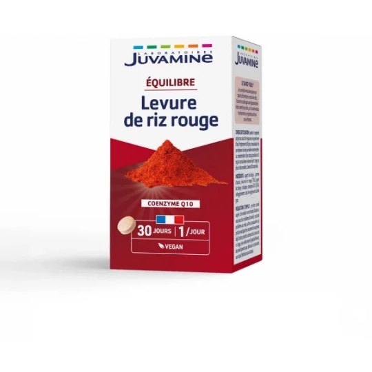 Juvamine Équilibre Levure de Riz Rouge Coenzyme Q10 Comprimés x 30