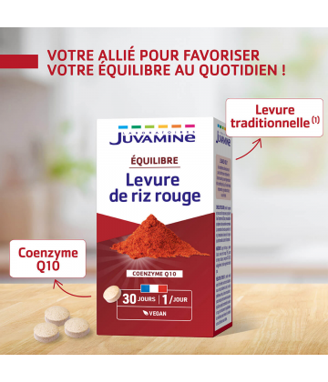 Juvamine Équilibre Levure de Riz Rouge Coenzyme Q10 Comprimés x 30