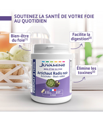 Juvamine Foie Artichaud Radis Noir Gélules x 120