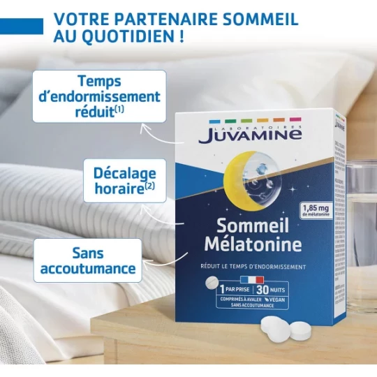 Juvamine Sommeil Mélatonine Comprimés x 30 - image 2