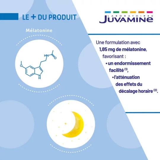 Juvamine Sommeil Mélatonine Comprimés x 30 - image 3