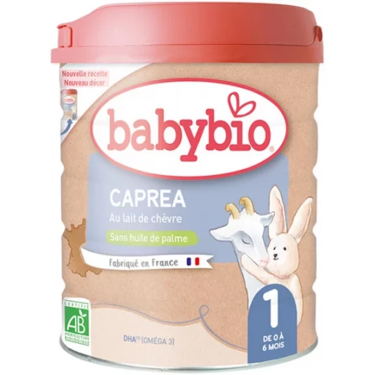 Babybio Caprea 1 au Lait de Chèvre de 0 à 6 Mois Bio Poudre 800 g