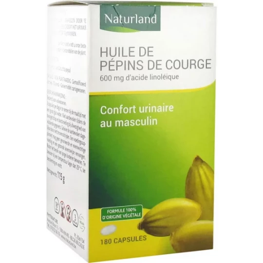 Naturland Huile de Pépins de Courge Capsules x 180