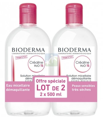 Bioderma Créaline TS H2O 2 x 500 ml
