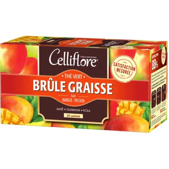 Celliflore Thé Vert Brûle Graisse Sachets x 25
